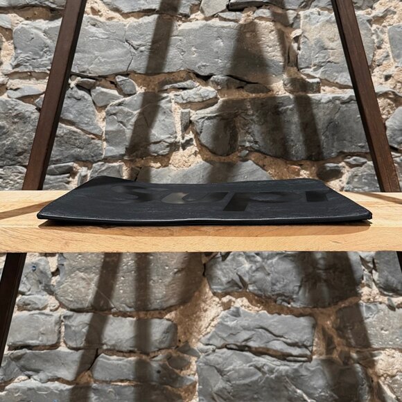 Louis Vuitton X Supreme FW17 Black Epi Logo Pochette Jour GM Pouch - Picture 5 of 16